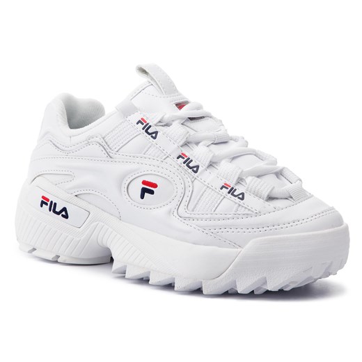 Fila sneakersy damskie białe z tworzywa sztucznego bez wzorów 