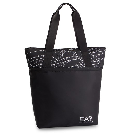 Shopper bag Ea7 Emporio Armani bez dodatków na ramię 