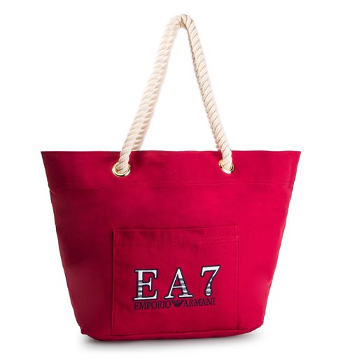 Shopper bag Ea7 Emporio Armani matowa w stylu młodzieżowym duża bez dodatków 