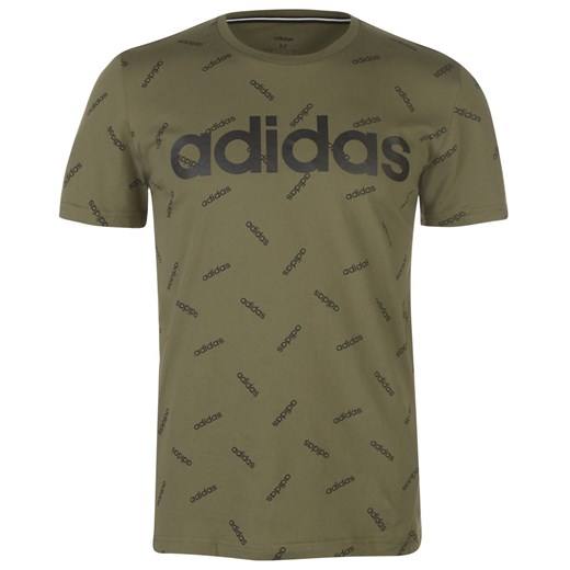 Koszulka z krótkim rekawem adidas Linea All Over Print T Shirt Mens