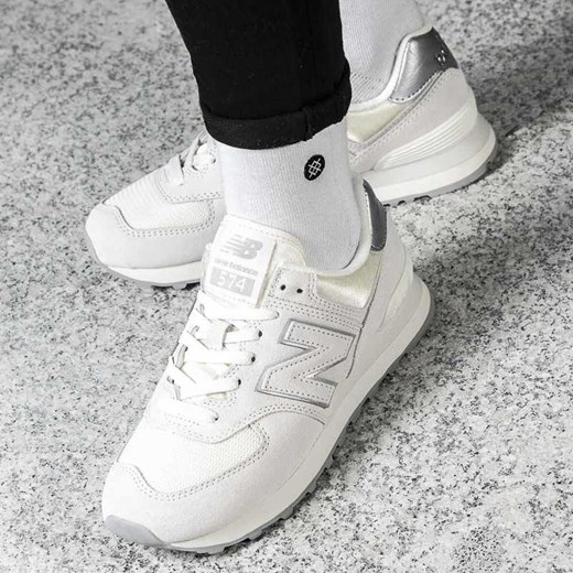 Białe buty sportowe damskie New Balance sneakersy młodzieżowe new 575 