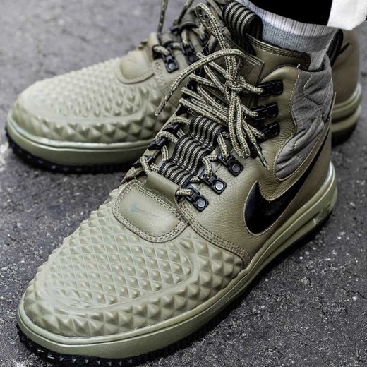 Buty sportowe męskie Nike air force zielone jesienne sznurowane 