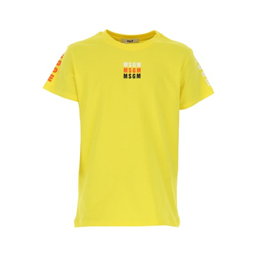 MSGM Koszulka Dziecięca dla Dziewczynek, żółty, Bawełna, 2019, 10Y 12Y 14Y 4Y 6Y 8Y  Msgm 6Y RAFFAELLO NETWORK
