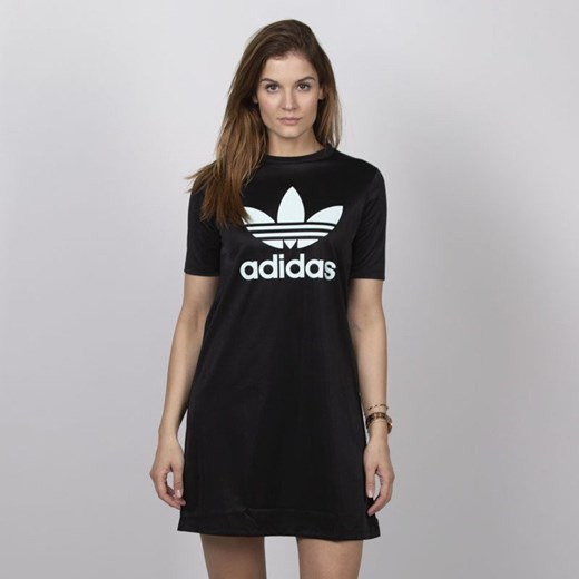 Adidas Originals sukienka z okrągłym dekoltem gładka na wiosnę dzienna casual 