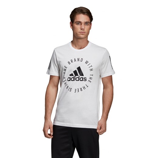T-shirt męski Adidas z krótkim rękawem dzianinowy 