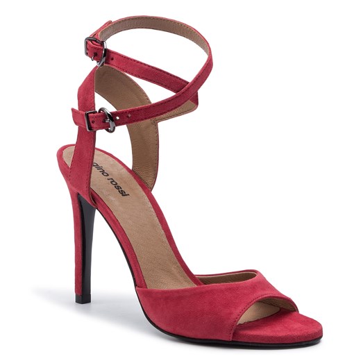 Sandały damskie Gino Rossi eleganckie skórzane na obcasie z klamrą 