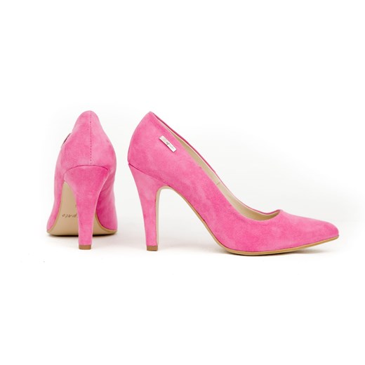 Czółenka różowe Zapato bez zapięcia z nadrukami eleganckie 