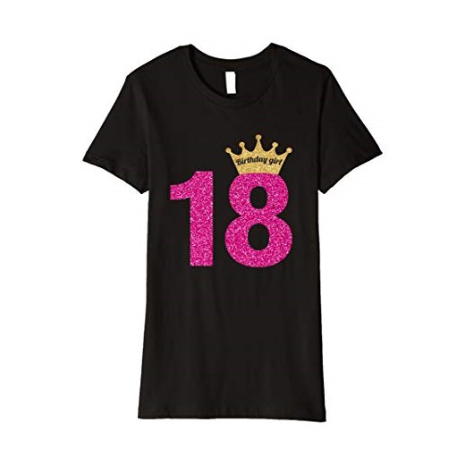 Bluzka dziewczęca 18th Birthday Girl T-shirt z krótkim rękawem 