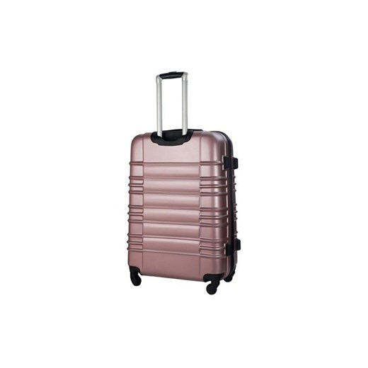 Mała walizka kabinowa ABS 55x37x24cm STL838 metaliczna różowa  Solier Luggage uniwersalny Skorzana.com