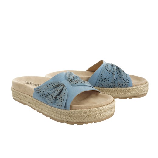 Igi&Co espadryle damskie niebieskie bez zapięcia z tkaniny 