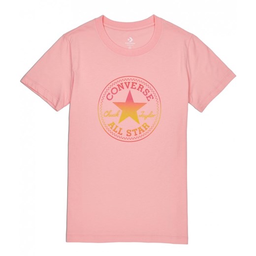 Bluzka damska Converse różowa z okrągłym dekoltem młodzieżowa 
