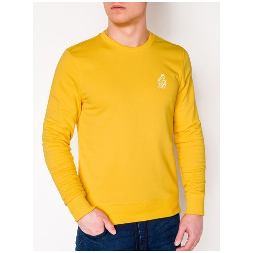 Bluza męska Ombre Clothing żółta poliestrowa jesienna 