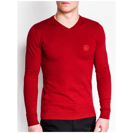 Sweter męski E74 - czerwony