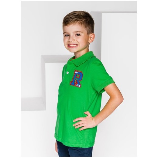 Koszulka dziecięca polo z nadrukiem KS030 - zielona
