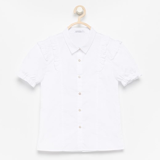Reserved - Koszula z falbankami - Biały