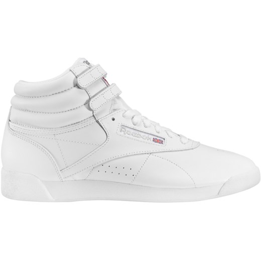 Buty sportowe damskie Reebok w eleganckim stylu sznurowane skórzane białe bez wzorów 