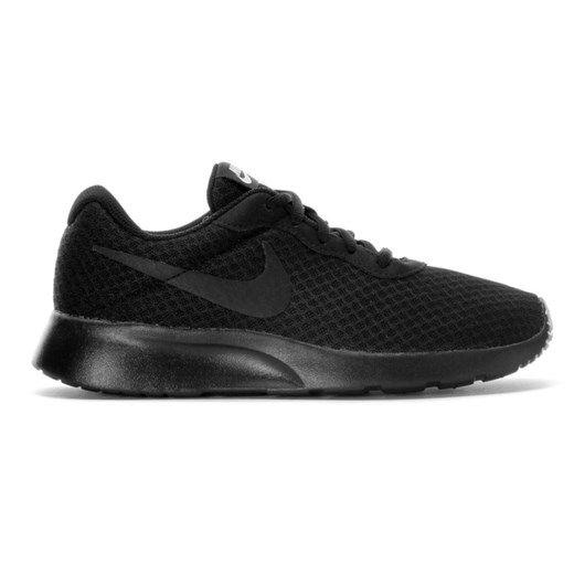 Buty sportowe damskie Nike roshe w eleganckim stylu czarne bez wzorów1 sznurowane 