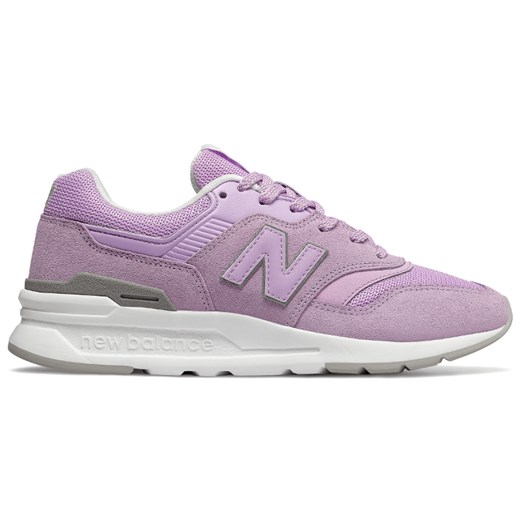 Buty sportowe damskie New Balance sneakersy różowe zamszowe wiązane bez wzorów 