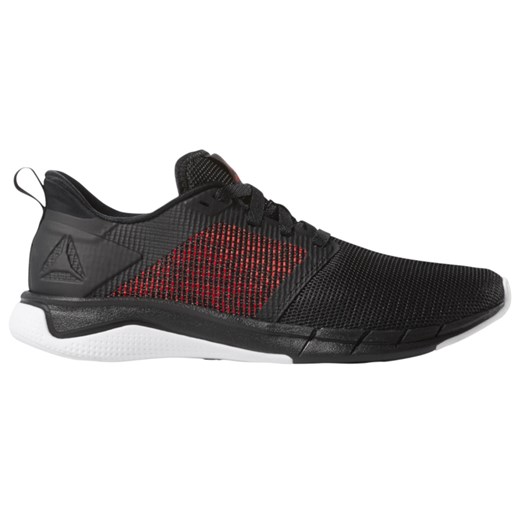 Czarne buty sportowe męskie Reebok print z gumy sznurowane 