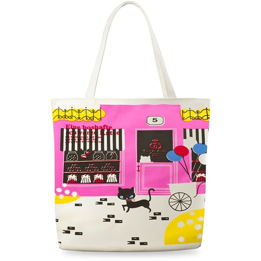 Eko torba zakupowa shopper bag printy kolory nadruki - różowa uliczka