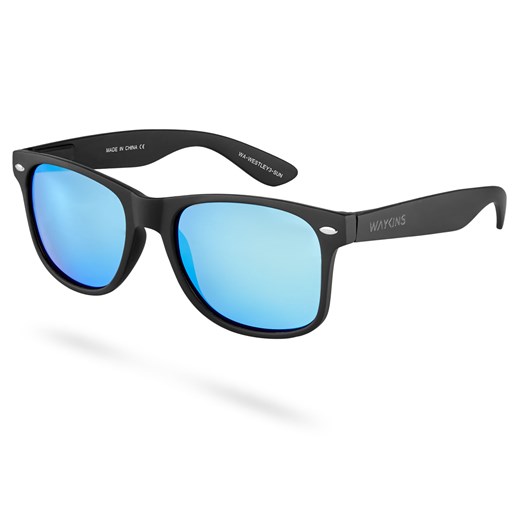 Lustrzane niebieskie okulary przeciwsłoneczne Westley  Waykins  Trendhim