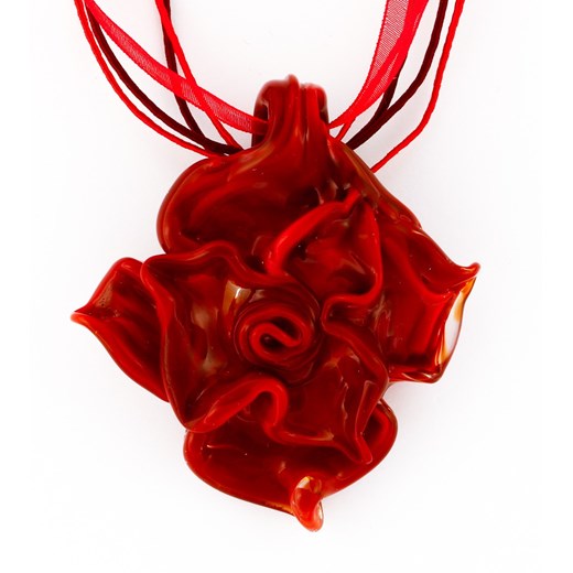 Wisiorek Wenecka Róża - biżuteria szkło Murano