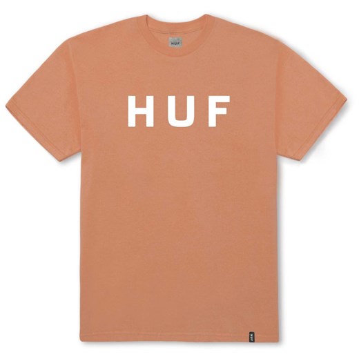 T-shirt męski czerwony Huf z krótkim rękawem 