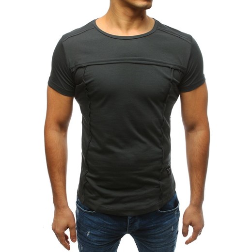 T-shirt męski czarny Dstreet z krótkimi rękawami 