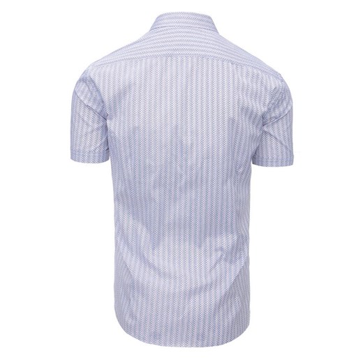 Biała koszula męska we wzory (kx0828)