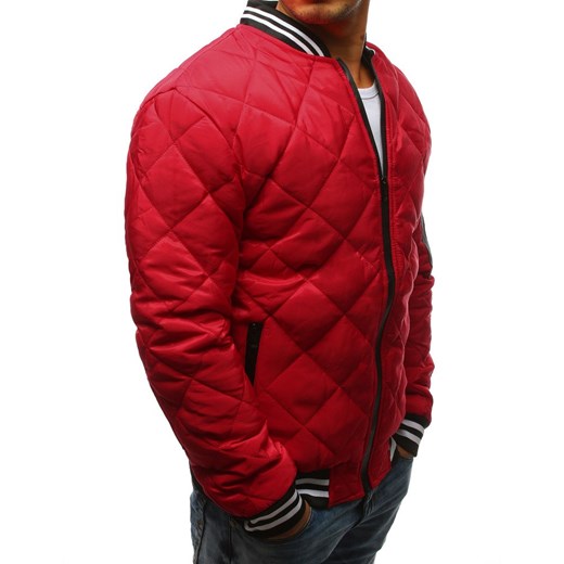 Kurtka męska pikowana bomber jacket czerwona (tx2202)