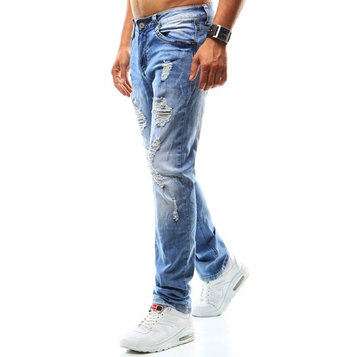 Spodnie jeansowe męskie niebieskie (ux0940)