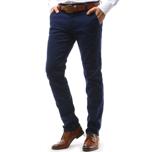 Niebieskie spodnie męskie Dstreet casual 