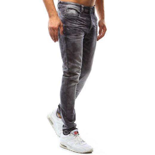 Spodnie jeansowe męskie szare (ux1088)