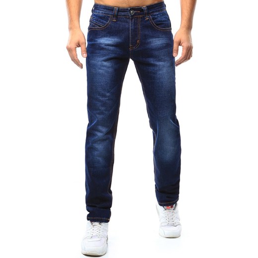 Spodnie jeansowe męskie granatowe (ux1057)