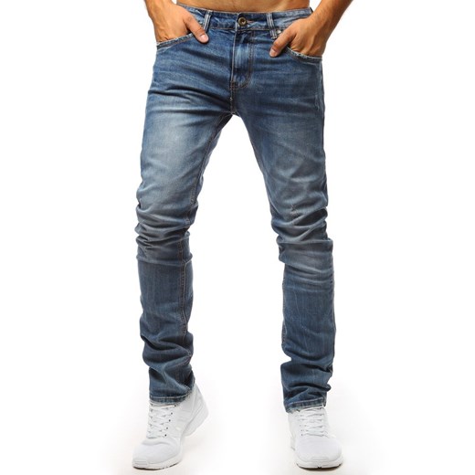 Spodnie jeansowe męskie niebieskie (ux1300)