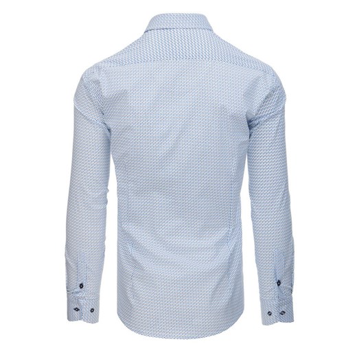 Koszula męska elegancka we wzory biała DX1526