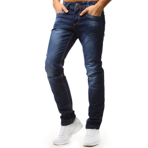 Niebieskie jeansy męskie Dstreet casualowe 