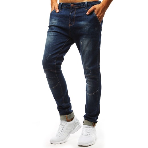 Spodnie jeansowe męskie niebieskie (ux1366)