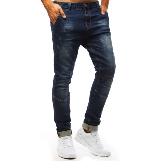 Spodnie jeansowe męskie niebieskie (ux1366)