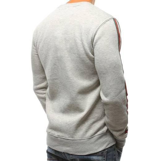 Bluza męska z nadrukiem szara (bx3569)
