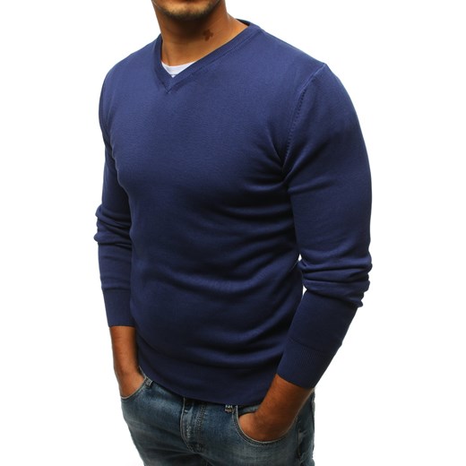 Sweter męski niebieski (wx1042)