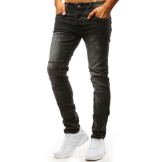 Spodnie jeansowe męskie czarne UX1322