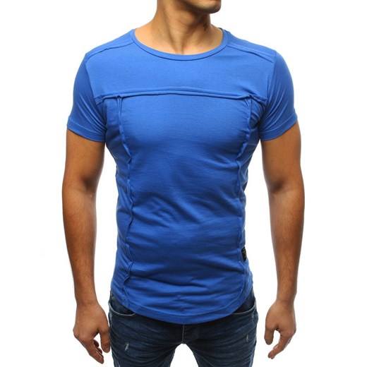 Niebieski t-shirt męski Dstreet 