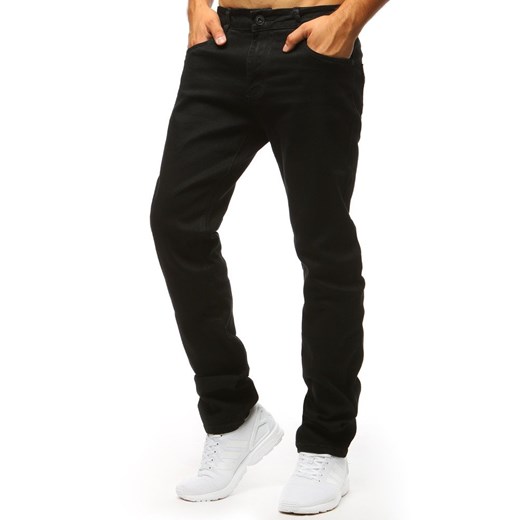 Spodnie jeansowe męskie czarne (ux1313)