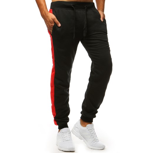 Spodnie męskie dresowe czarne (ux1336)