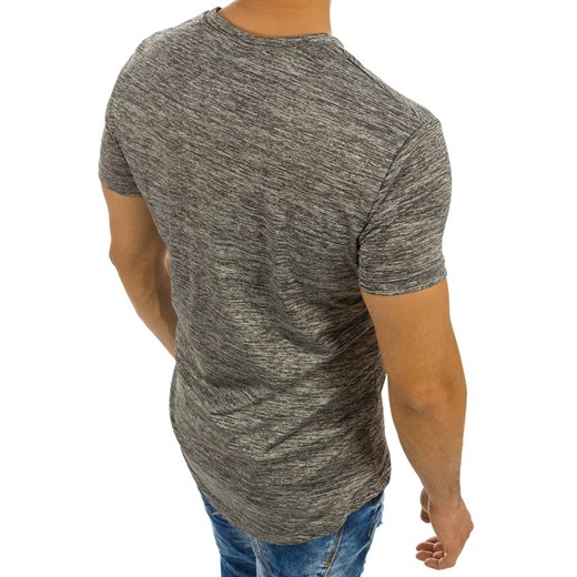 T-shirt męski z nadrukiem antracytowy (rx2126)