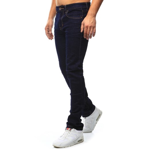 Spodnie jeansowe męskie granatowe (ux1044)