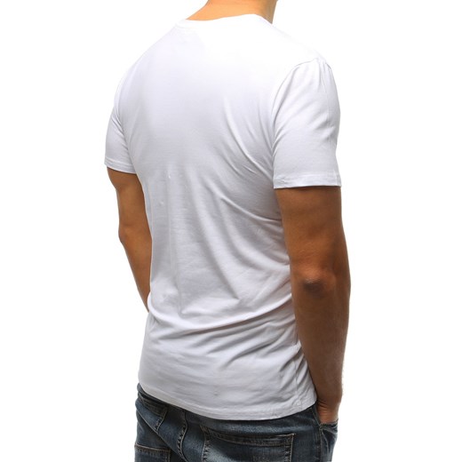 T-shirt męski biały Dstreet z krótkim rękawem 