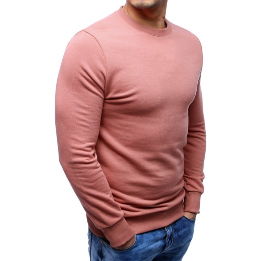 Bluza męska bez nadruku różowa (bx3508)