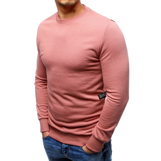 Bluza męska bez nadruku różowa (bx3508)